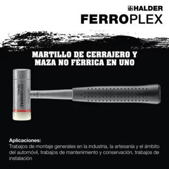                                             Mar­ti­llo Com­bi­na­do FE­RRO­PLEX Martillo de cerrajero y martillo de caras blandas en uno 
 IM0015799 Foto ArtGrp Zusatz es
