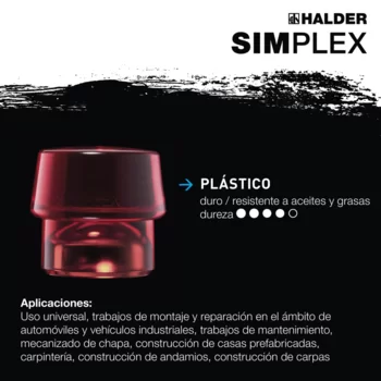                                             Caja Pro­mo­cio­nal SIM­PLEX Martillo SIMPLEX de caras blandas de TPE-blando, compuesto de caucho / plástico y soporte magnético
 IM0016127 Foto ArtGrp Zusatz es
