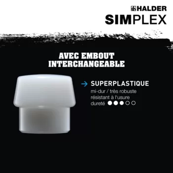                                             Em­bout su­per­plas­tique pour maillet de fendage SIMPLEX
 IM0017345 Foto ArtGrp Zusatz fr
