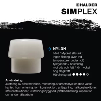                                             SIMPLEX-släggor Superplast / nylon; med gjutjärnshölje och hickoryhandtag
 IM0016833 Foto ArtGrp Zusatz se
