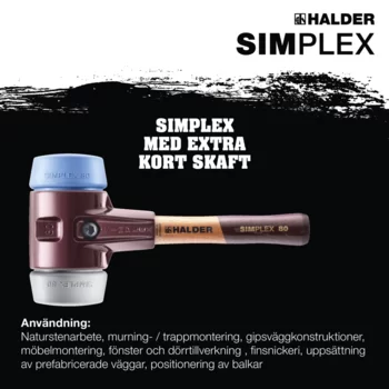                                             SIMPLEX mjuk hammare TPE-mjuk / TPE medium; med gjutjärnshölje och extra kort trähandtag av hög kvalitet
 IM0016887 Foto ArtGrp Zusatz se
