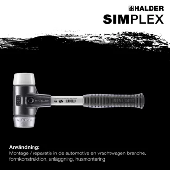                                             SIMPLEX mjuka hammare Superplastic / mjukmetall; med förstärkt gjutjärnshus och glasfiberskaft
 IM0017138 Foto ArtGrp Zusatz se
