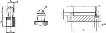                                             Lateral Plunger 带塑料弹簧和销INCH
 IM0006593 Zeichnung
