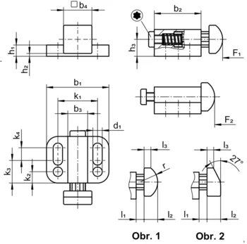                                             Spring Push Plunger s přírubou, horizontální
 IM0017740 Zeichnung cz
