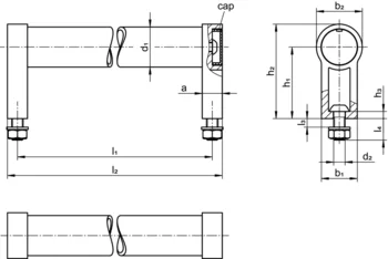                                             パイプ型ハンドル straight, front mounting
 IM0017523 Zeichnung en
