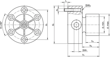                                             Man­dri­les de Bri­da­je y Cen­tra­je con accionamiento lateral
 IM0017849 Zeichnung es
