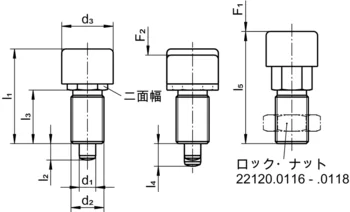                                             インデックス・ボルト ロック機構付プッシュロック
 IM0017778 Zeichnung jp
